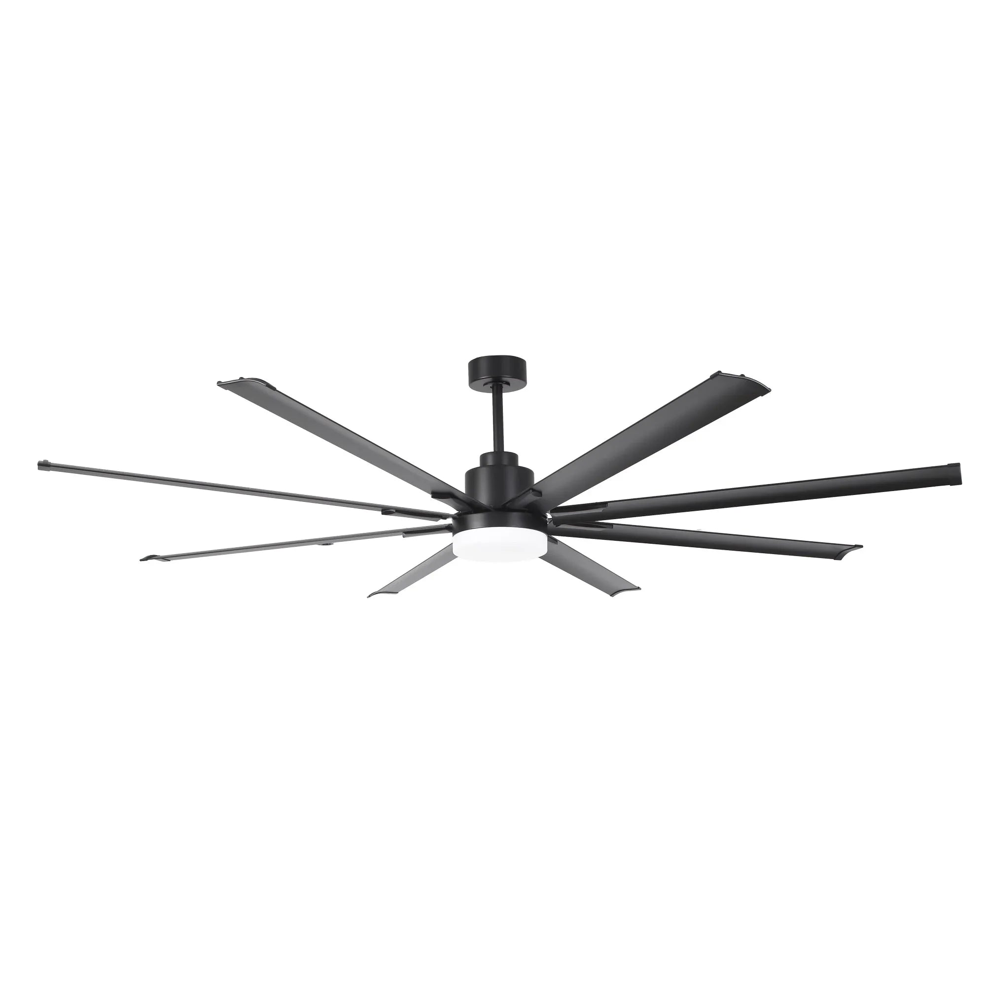84 Inch 100 Inch Black HVLS Fan LED Large Ceiling Fan with Remote Control - Parrot Uncle UK