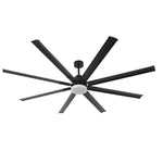 84 Inch 100 Inch Black HVLS Fan LED Large Ceiling Fan with Remote Control - Parrot Uncle UK