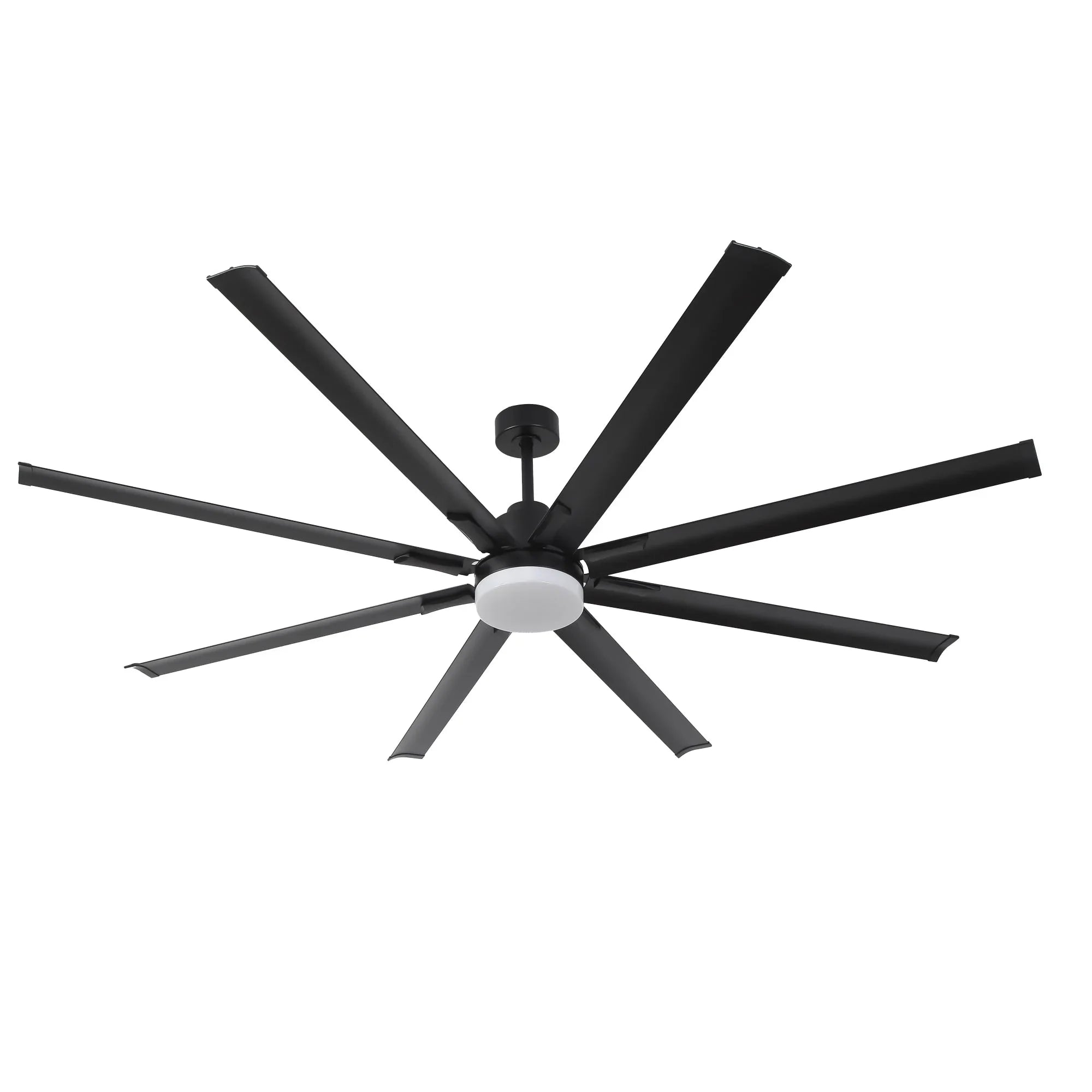 84 Inch 100 Inch Black HVLS Fan LED Large Ceiling Fan with Remote Control - Parrot Uncle UK