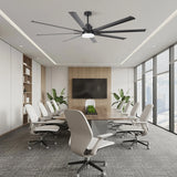 84 Inch 100 Inch Black HVLS Fan LED Large Ceiling Fan with Remote Control - Parrot Uncle UK