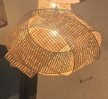 Organic Rattan Flush Ceiling Light - Textured Weave Design for Boho Living Spaces