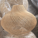 Bohemian Rattan Pendant Light - Handwoven Organic Weave for Living Room & Bedroom