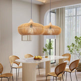 Rustic Farmhouse Wooden Pendant Light for Kitchen Island