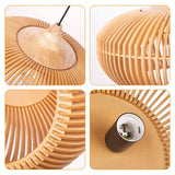 Rustic Farmhouse Wooden Pendant Light for Kitchen Island