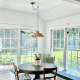 Alice Scallop Rattan Pendant Light