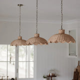 Alice Scallop Rattan Pendant Light