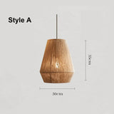 Hemp Rope Pendant Light B&B Balcony Creative Lampshade