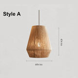 Hemp Rope Pendant Light B&B Balcony Creative Lampshade