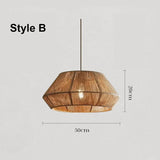 Hemp Rope Pendant Light B&B Balcony Creative Lampshade