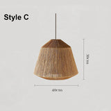 Hemp Rope Pendant Light B&B Balcony Creative Lampshade