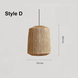Hemp Rope Pendant Light B&B Balcony Creative Lampshade