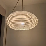 DIXON Oval Ø 60 cm Linen Pendant Light Scandinavian Japandi Natural Lighting Fixture