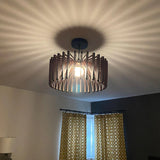 Handmade Mid Century Modern Wood Pendant Light