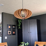 Handmade Modern Wooden Pendant Light Scandinavian Style for Kitchen Island