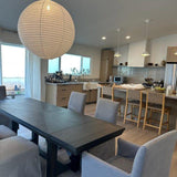 Handcrafted LUNA Ø 50 cm Off-White Linen Pendant Light Shade Scandinavian Japandi Natural Lighting Fixture