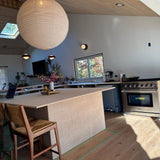 Handcrafted LUNA Ø 50 cm Off-White Linen Pendant Light Shade Scandinavian Japandi Natural Lighting Fixture