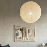 EMPIRE Off-White Ø 50 cmLinen Pendant Lamp Shade Scandinavian Japandi Natural Lighting Fixture