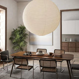 Handcrafted LUNA Ø 50 cm Off-White Linen Pendant Light Shade Scandinavian Japandi Natural Lighting Fixture