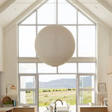 EMPIRE Off-White Ø 50 cmLinen Pendant Lamp Shade Scandinavian Japandi Natural Lighting Fixture