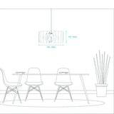 Handmade Modern Wooden Ceiling Light for Kitchen