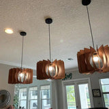 Handmade Modern Wooden Ceiling Light for Kitchen