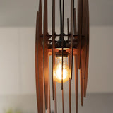 Handmade Scandinavian Wood Pendant Light for Kitchen Island