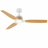 Louise White/Natural Wood Ceiling Fan Ø142 cm with 100% Solid Wood Blades