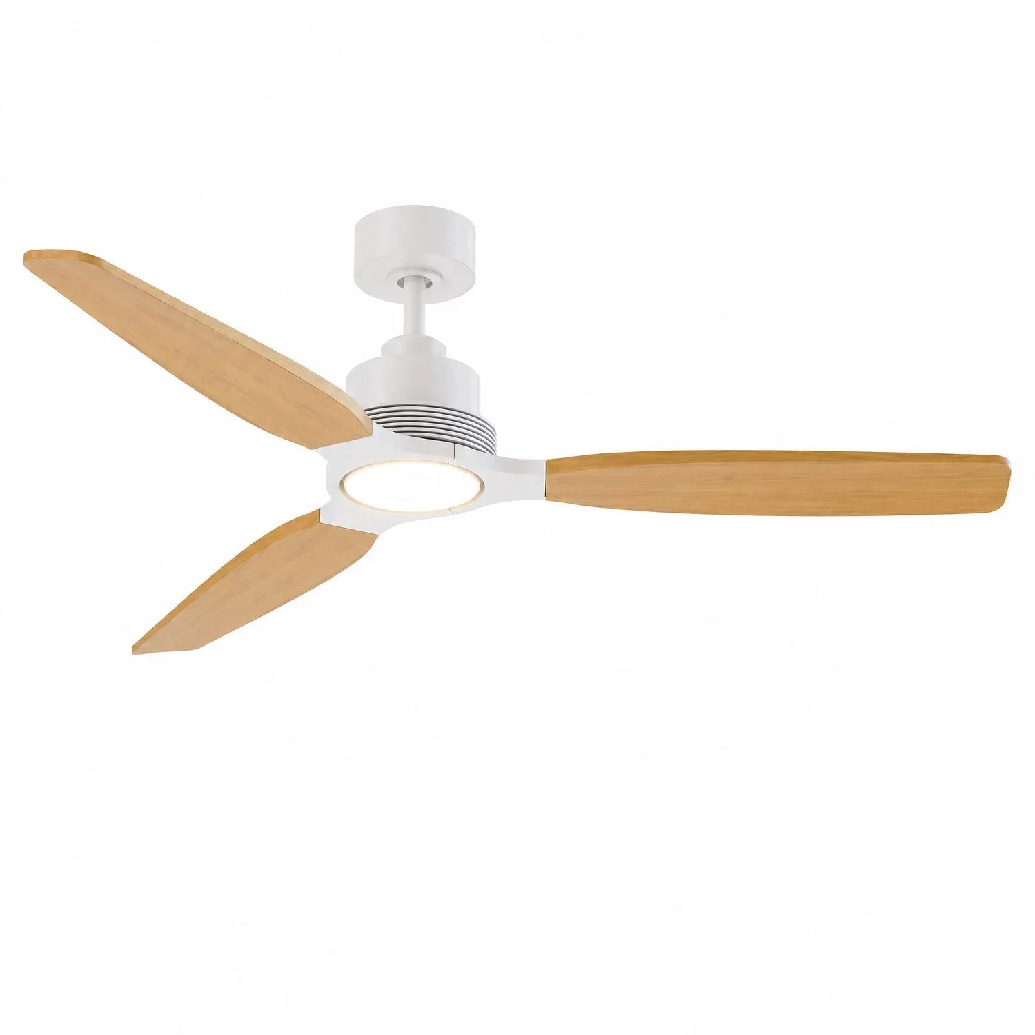 Louise White/Natural Wood Ceiling Fan Ø142 cm with 100% Solid Wood Blades