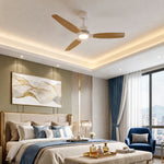 Louise White/Natural Wood Ceiling Fan Ø142 cm with 100% Solid Wood Blades