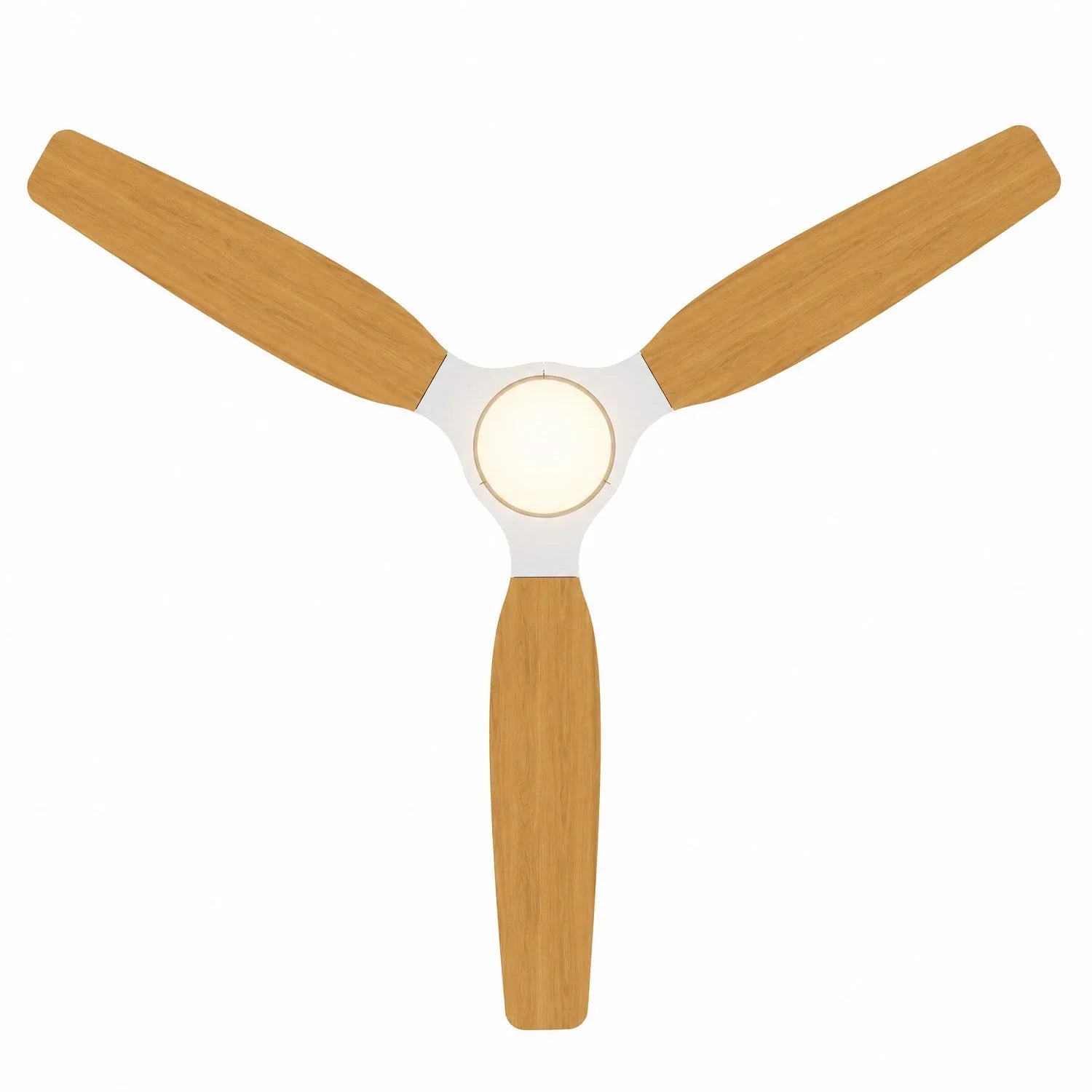 Louise White/Natural Wood Ceiling Fan Ø142 cm with 100% Solid Wood Blades