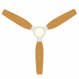 Louise White/Natural Wood Ceiling Fan Ø142 cm with 100% Solid Wood Blades