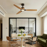 Louise Black/Natural Wood Ceiling Fan Ø142 cm with 100% Solid Wood Blades
