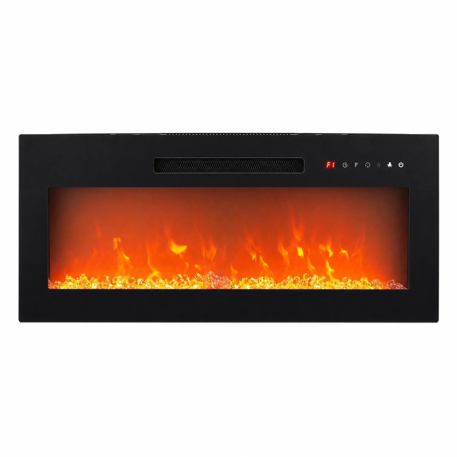 Nova 115''/292cm Living Room TV Stand with 36''/91cm Recessed Electric Fireplace