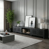 Nova 115''/292cm Living Room TV Stand with 36''/91cm Recessed Electric Fireplace