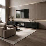 Nova 115''/292cm Living Room TV Stand with 36''/91cm Recessed Electric Fireplace