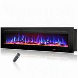 1829mm 72" EF72R Built-In Electric Fire Hole in the Wall Electric Fire with 13 Flame Colors 750W/1500W