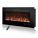 1829mm 72" EF72R Built-In Electric Fire Hole in the Wall Electric Fire with 13 Flame Colors 750W/1500W