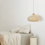 Rattan Pendant Light Wabi Sabi Style Retro Dining Room Chandelier