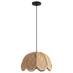 Natural Textured Lotus Rattan Pendant Light Ø40cm