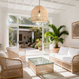 Earthy Minimalist Weave Rattan Pendant Light Ø40cm