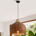 Bohemian Rattan Teardrop Pendant Light Ø48cm
