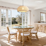 Bohemian Rustic Woven Cotton Pendant Light Ø48cm