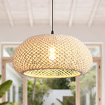 Bohemian Rustic Woven Cotton Pendant Light Ø48cm
