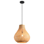 Nordic Minimal Teardrop Bamboo Pendant Light Ø38cm