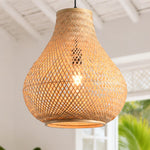 Nordic Minimal Teardrop Bamboo Pendant Light Ø38cm