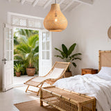 Nordic Minimal Teardrop Bamboo Pendant Light Ø38cm