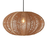 Wabi-sabi Braided Rope Pendant Light Japanese Woven Hanging Chandelier