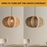 Wabi-sabi Braided Rope Pendant Light Japanese Woven Hanging Chandelier