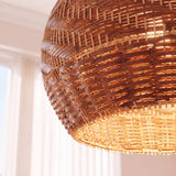 Bohemian Rattan Teardrop Pendant Light 48 cm Diameter