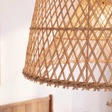 Scandinavian Minimalist Rattan Pendant Light 38 cm Diameter
